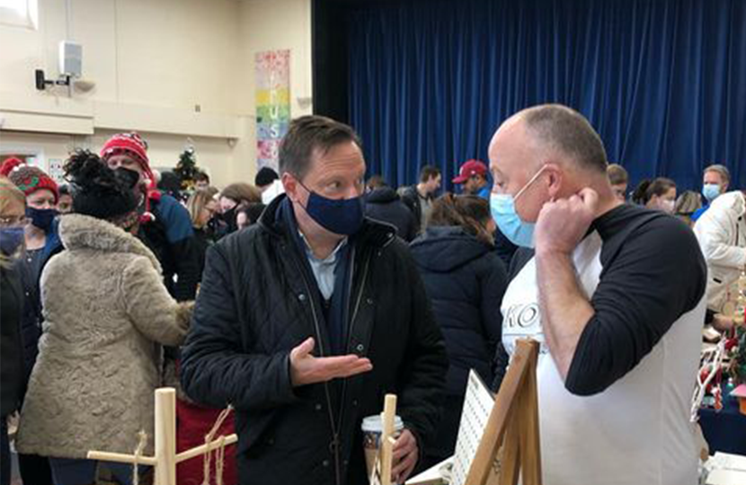 Jason McCartney MP at the Lindley Infant School Christmas Fair