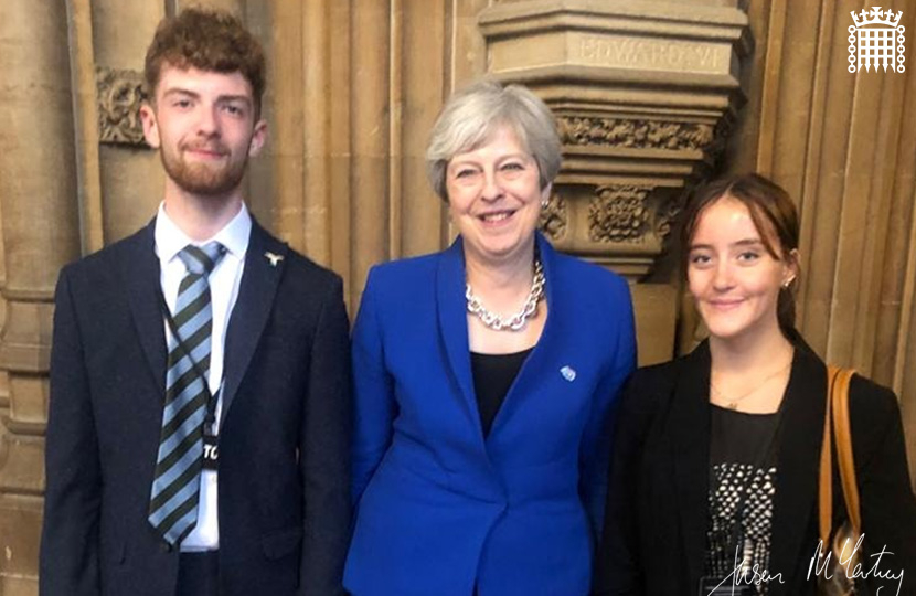 Jason McCartney MP welcomes students to Westminster