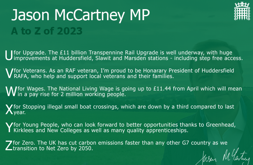 Happy New Year from Jason McCartney MP