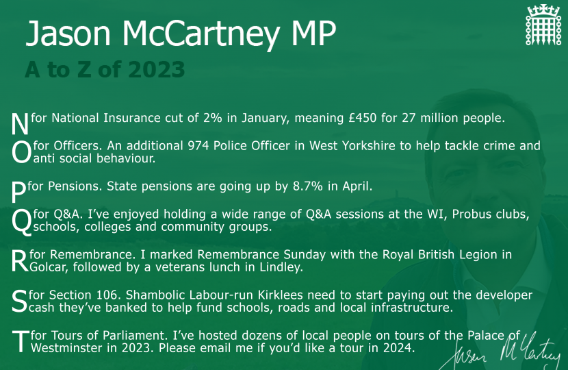 Happy New Year from Jason McCartney MP