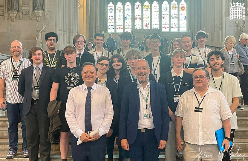 Jason McCartney MP invites Colne Valley constituents to the Houses of Parliament