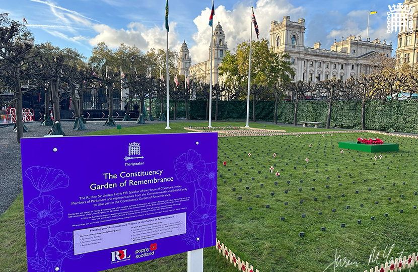 Jason McCartney MP plants a cross in the UK Parliament Constituency Garden of Remembrance