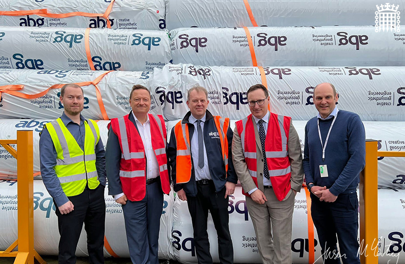 Jason McCartney MP visits ABG Geosynthetics in Meltham