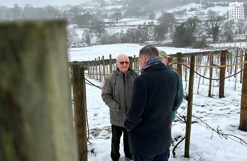 Jason McCartney MP visits Helme Edge Vineyard