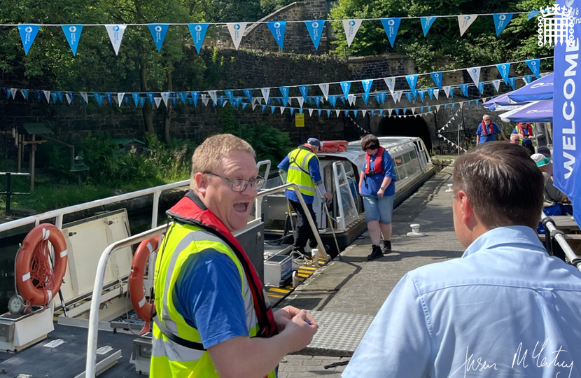 Jason McCartney MP visits Standedge Tunnel in Marsden