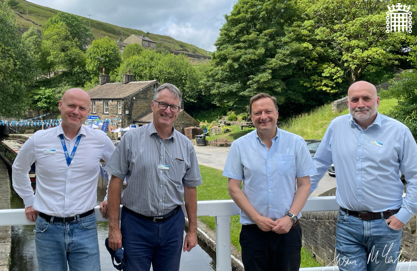 Jason McCartney MP visits Standedge Tunnel in Marsden