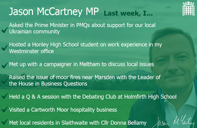  Jason McCartney MP - Last week, I...