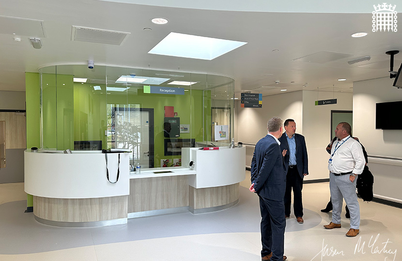 Jason McCartney visits state-of-the-art £15 million new A&E at HRI