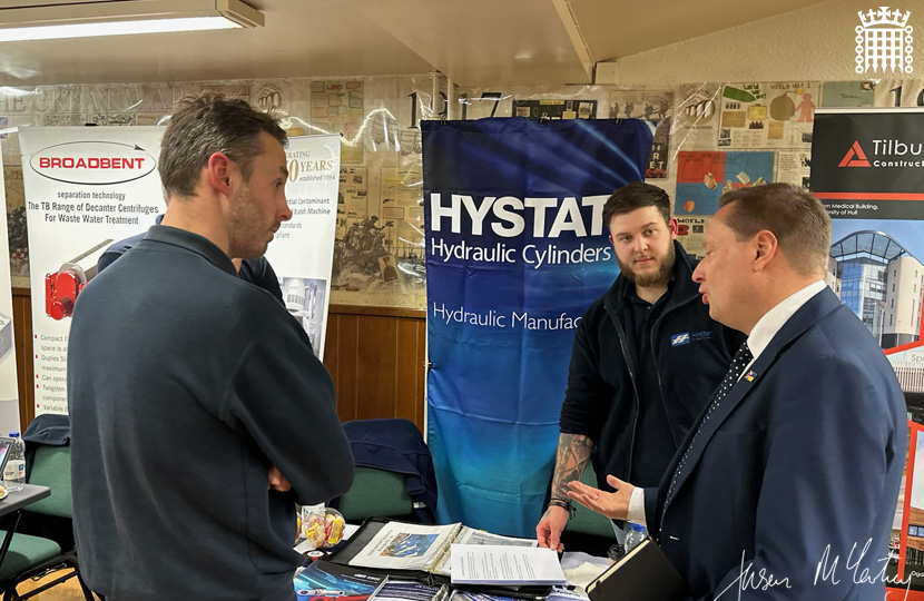 Jason McCartney visits the 2023 Colne Valley High School Careers Fair