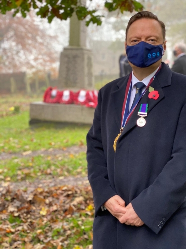 Proud to lay a wreath at Honley War Memorial this morning to mark Remembrance Sunday