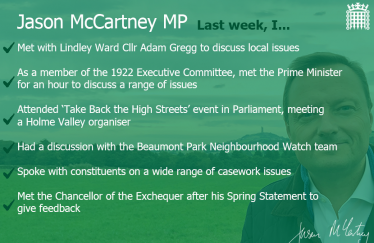 Jason McCartney MP - Last week, I...